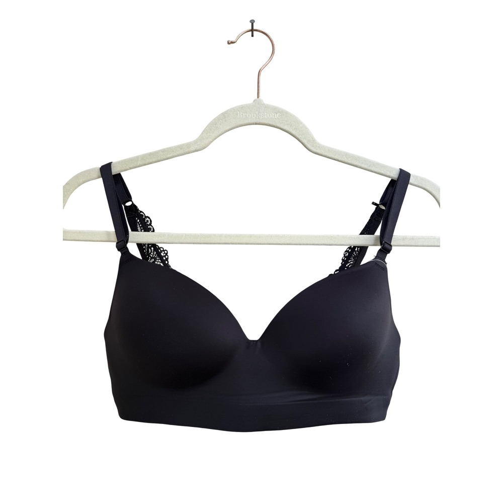 Soma Enbliss Luxe Wireless Lace J-Hook Bra Black Size 34B 570309767 NWT